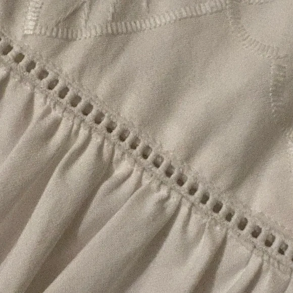 NWT Hunter Bell Womens Marley White Lace Embroidered Flutter Sleeve Sun Dress 8 - Picture 13 of 13